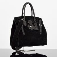 Ralph Lauren Light Ricky Bag, Black Suede - Sold for $1,187 on 08-20-2020 (Lot 162).jpg